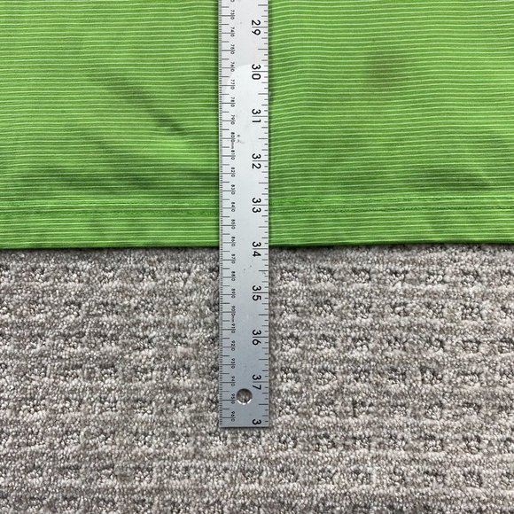 Dunning Golf Shirt Men Large L Green White Striped Casual Polo Sports Outdoor - Picture 11 of 11